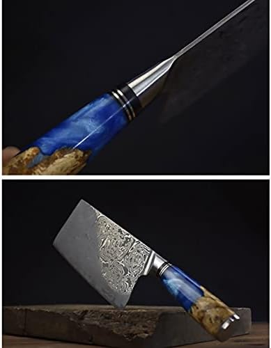 Нож за месо, Дамаск сечење нож боја дрво рачка 100 рафинирана шема челик за домаќинство сечкање нож готвач нож нерѓосувачки сечење алатка