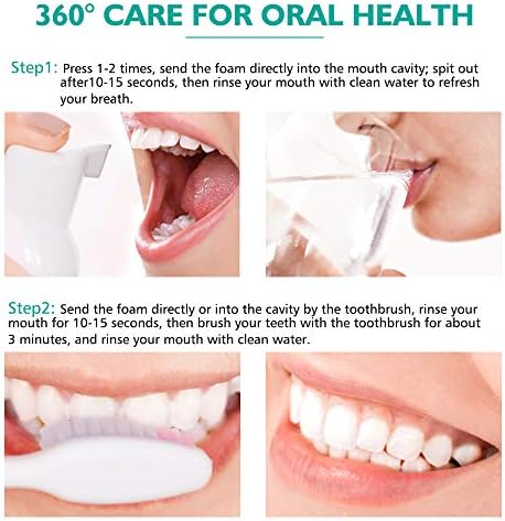 Пена за белење на забите, 2 во 1 Белење на паста за заби, муса за печење Интензивна дамка за заби, лесна за употреба, замена за паста за заби