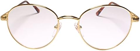 Тркалезна рамка злато гроздобер 80 -тите 90 -ти читач 3,00 очила за читање
