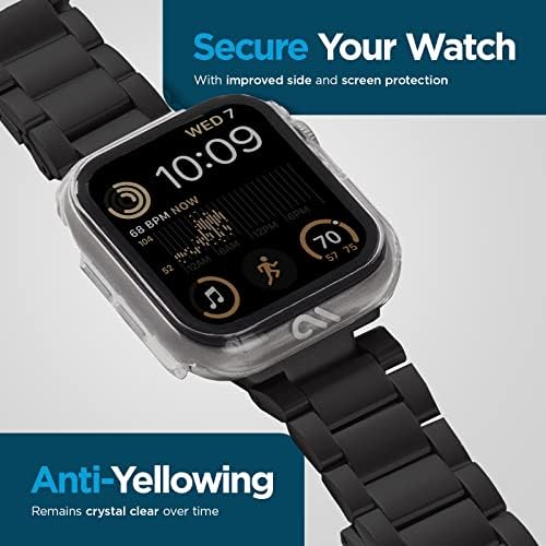 Случајот со јаболка со јаболка W/изградена во Apple Watch Series 6 5 4 Заштитен стаклен екран на екранот [40мм] Ултра чисто 9H калено стакло и