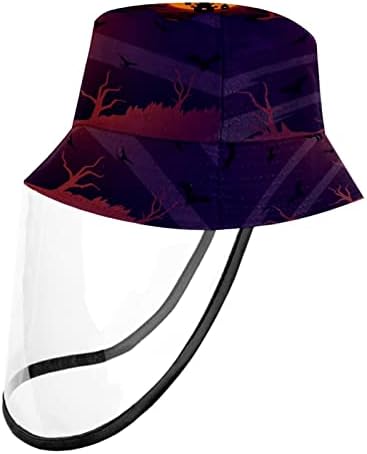 Заштитна капа за возрасни со штит за лице, рибарска капа Анти сонце капаче, цртан кактус цвет