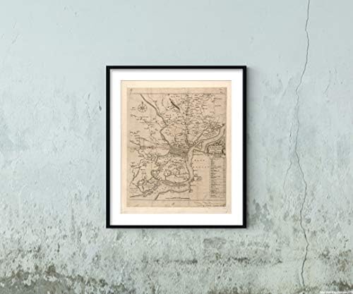 1753 мапа | Карта на Филаделфија и делови во непосредна близина, | Пенсилванија | Филаделфија | Филаделп