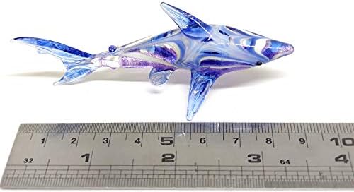 Sansukjai ајкула минијатурни фигурини животни рачно насликани разнесени стаклени уметности колекционерски подарок