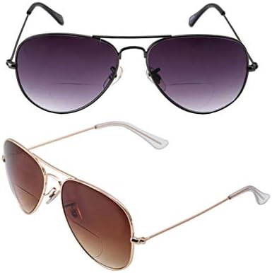 2 Спакувајте Бифокални Очила За Сонце Со Читатели Градиентни Леќи УВ400 Очила За Читање