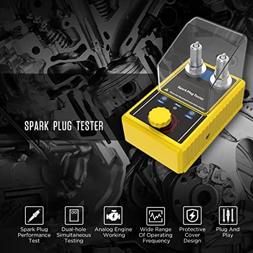 QPKing Car Spark Plug & Altics Spt101 Automotive Spark Tester Plug Double Doll Detector Detector Spark Spark Tester Analyzer 110V