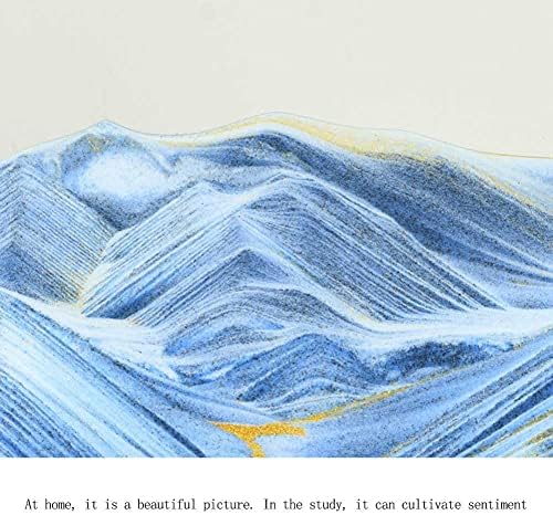 Dook тече песок за сликање динамичен 3Д природен пејзаж тркалезен стаклен песок рамка за дома украс десктоп уметност полици за книги