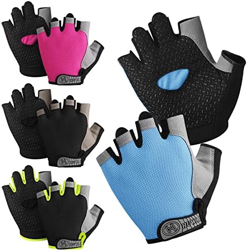 Xtinmee 4 пара УВ заштита на ракавици за риболов нараквици без прсти на ракавици, веслајќи ракавици за жени мажи на отворено кајак пешачење за