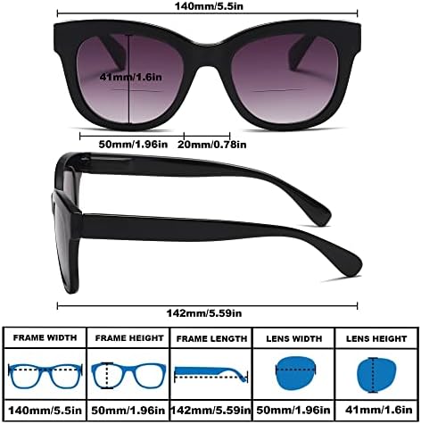 Очила за сонце Zxyoo Бифокални очила за жени кои читаат очила за сонце 3 пакувања UV400 Сонце читатели очила со пролетна шарка