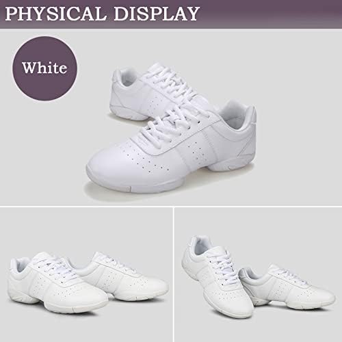 Флиозиски жени навивачки танцувачки чевли Девојки бели навивачки натпревари спортски чевли атлетски патики за одење