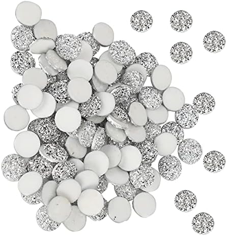 100 парчиња рамен дијамант, 12мм смола тркалезна светла рамен кристал за стакло Rhinestone занаетчиски додатоци за додатоци за декорација