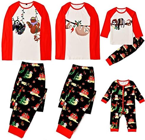 Пингвин пижами за семејни Божиќни карирани печатени лежишта Божиќни семејни семејства што одговараат на пижами со долг ракав Дома