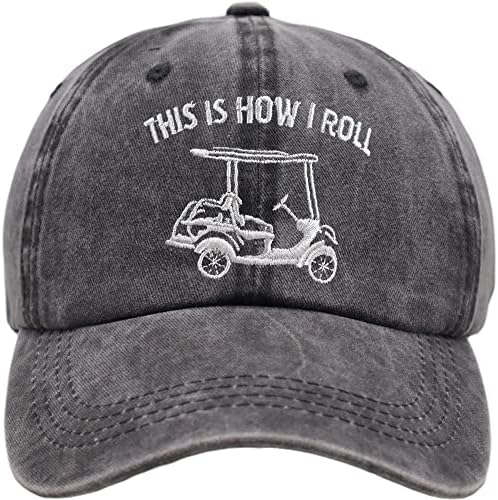 Камапли вака се тркалам капа за голф коли, смешни голфери прилагодливи памучни тексас бејзбол капа за мажи и жени