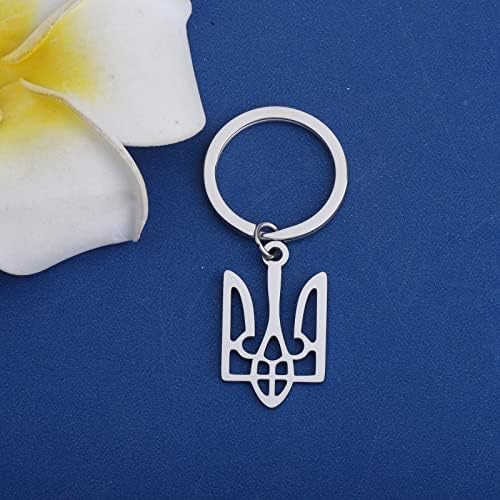 КЛУЧЕВИ украински Симбол Привезок Украина Тридент Инспириран Подарок Украина Сеќавање Накит За Пријател Семејство