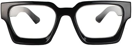 Фупресниот квадрат зголемувачки очила за читање за жени мажи сина светлина блокирачки леќи Стилски правоаголник густа рамка