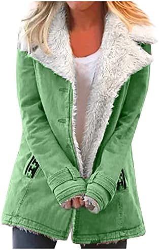 Foviguo долги јакни за жени мода облечена, туника со долг ракав класичен парка за жени зимска работа одговара на нејасни качулка