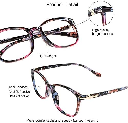 6 Пара Сини Светлосни Очила За Блокирање/Очила За Читање За Жени/Мажи, Рамка За Модни Очила