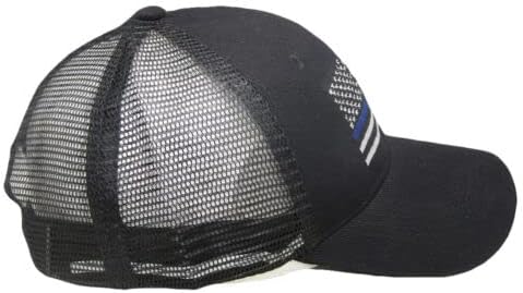 Трговски ветрови црна мрежа САД тенка сина линија со низок профил капа за бејзбол поддршка за спроведување на законот