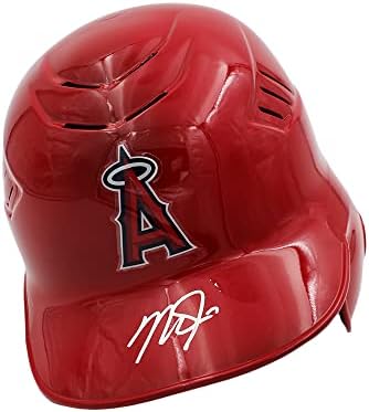 Мајк Пастрмка автограмираше/потпиша автентична црвена шлем во Лос Анџелес