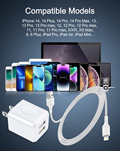 Комплети за полначи на Apple за iPhone 14 Pro Max 14Pro 14 Plus 13Pro 13 12 11 SE 10 XR X XS 8 7 6 6S PLUS, Двојна USB полнач