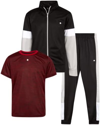 Комплет за џогирање на момчињата RBX - 3 парчиња Tricot Sweatshirt, џемпери и тренер за маици