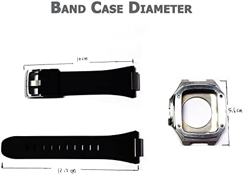 МААЛИЈА Гумена Лента за Apple Watch Band 6 SE 5 4 44mm Комплет За Луксузна Модификација за iwatch 8 7 41mm 45mm Благородна Метална Рамка