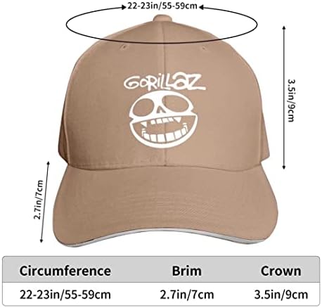 Gorillaz капаче за прилагодлива полиестерска модна капа за мажи жени унисекс хип хоп на отворено бејзбол капа
