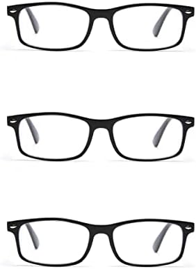 Зум на окото 3 пакет правоаголна гроздобер пластична рамка за читање очила за мажи и жени