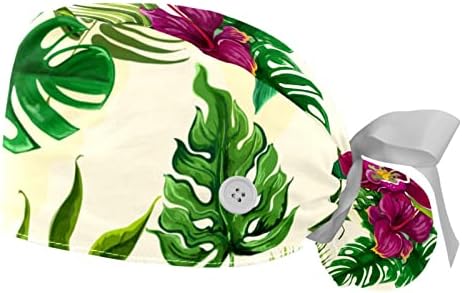 2 парчиња животни цветни тропски копчиња за чистење капа за работа со една големина мулти -боја