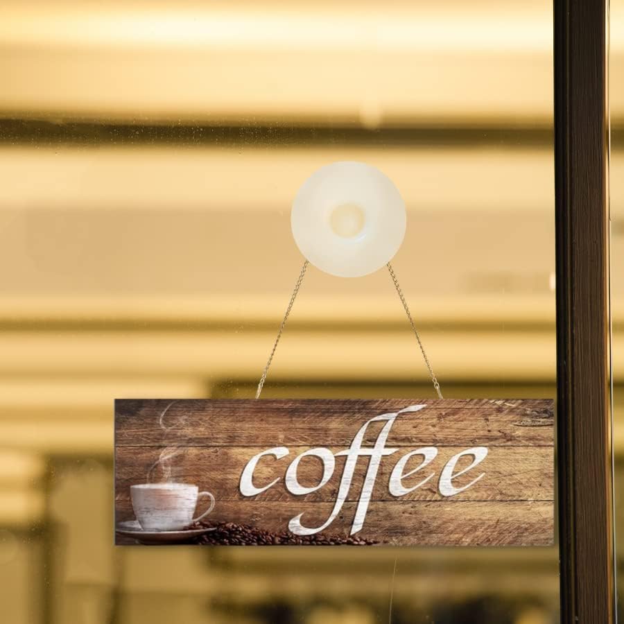 Знаци на уметност во долина во боја, мали знаци за кафе за кафе -бар, печатена дрво плакета знак wallид што виси добредојде знак