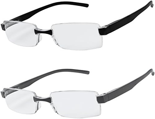 Успех очила за читање очила сет од 2 безмилосни ултра лесни читатели удобни очила за читање за мажи и жени +2