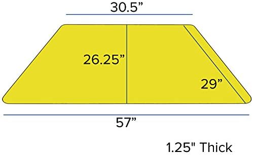 Флеш Мебел Мобилни 29.5В х 57.25 Л Трапезоидна Жолта Термичка Ламинатна Активност Табела-Стандардна Висина Прилагодливи Нозе