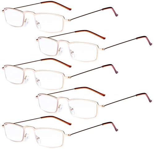 Очила За Очи Заштедете 10% На Комплет 5 Пакети Гроздобер Очила за Читање За Мажи и 5 Пакети Читачи на Половина Око +2.25
