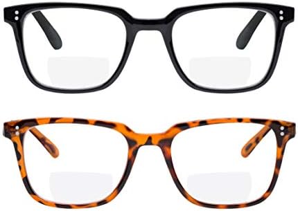 Јого визија 2 пакуваат очила за бифокално читање Читатели за мажи жени против сјајни очила
