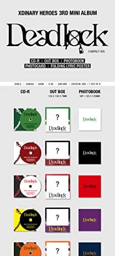 Xdinary Heroes ќор -сокак 3 -ри мини албум ЦД+POB+Photobook+PhotoCard+Lyric постер на пакување+Следење Запечатено