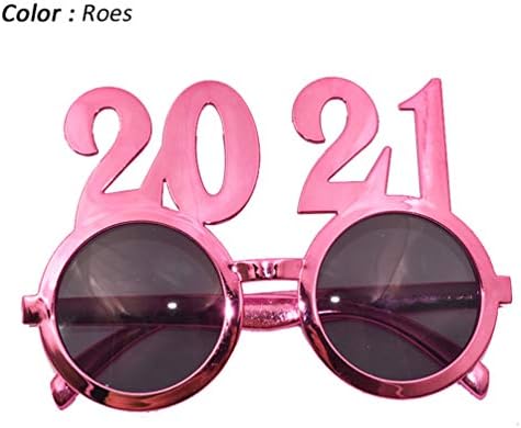 Амосфун црвени затемнети очила за сонце 2021 Партиски очила за сонце Нова Година Очила Кристами дипломирање забава за очила Нова Година на