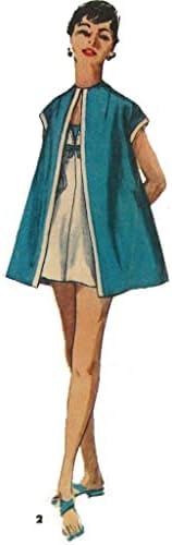 Модел од 1950 -тите, женски костим за капење, палто на плажа - биста: 34 “