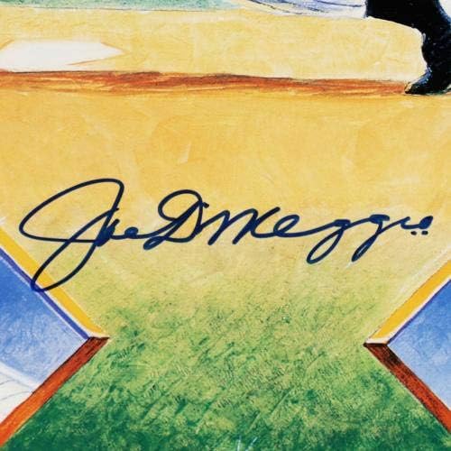 Dimо ДиМаџо потпишано печатење на легендите на Јанкис Рон Луис - COA JSA - Автограмирана MLB Art