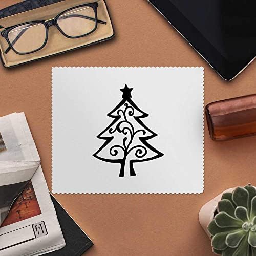 Азида 2 x 'Апстрактна Божиќно дрво' Микрофибер леќи/чаши за чистење крпи за чистење