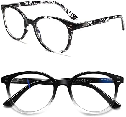 Сигван 5 Спакувајте Дами Очила За Читање Сина Светлина Блокирајќи Ја Пролетната Шарка Стилски Тркалезни Очила За Жени