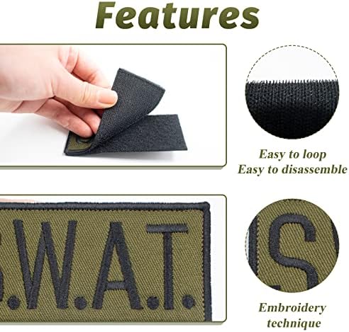 S.W.A.T. Закрпи за печ -кука и јамка за закрпи на полиестерска боја на ткаенина за еднократно персонализиран знак за знак за тактичка