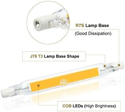 R7s 118MM LED Сијалица Затемнета 15wwarm Бела 3000K R7S COB LED Светилки J-Тип 120V T3 R7s База Двојно Заврши Поплава Светлина За Работа