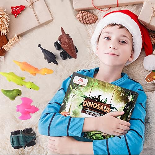 Календар За доаѓање 2022 Година-Божиќно Одбројување Забавни Подароци За Играчки со 24 Играчки За Изненадување диносаурус, Избрани форми,