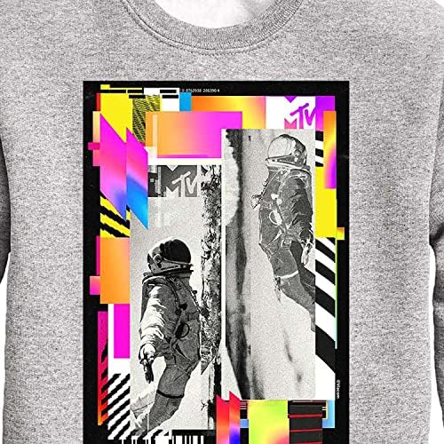 Хибридна облека - МТВ Месечината Лице - Гео Колаж - дете и младинска екипаж руно маичка