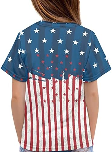 Белидом Детска маица со големина 3-16 Атлетски спортови џемпери за џемпери на екипажот на графички маички летни врвови