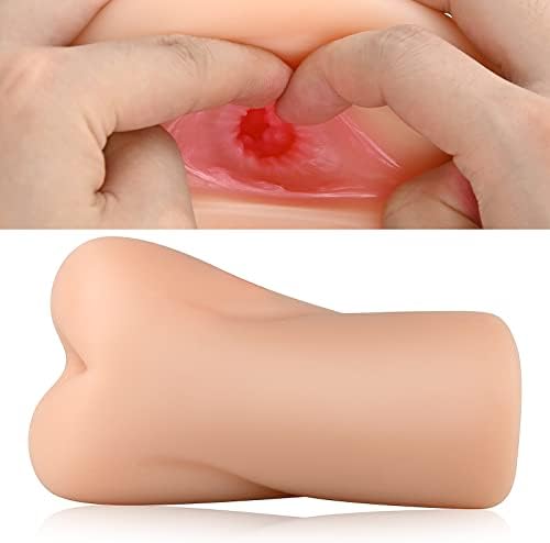 Машка мастурбатор секс играчка за секс реалистична џебна пичка со 3Д текстура анален канал преносен кафеав кожа секс кукла за мажи задоволство