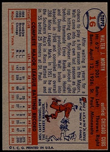 1957 Топпс 16 Волт Морин Чикаго Cubs VG Cubs