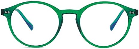 Gleyemor сини светлосни очила за мажи жени, гроздобер рамка за компјутерски очила