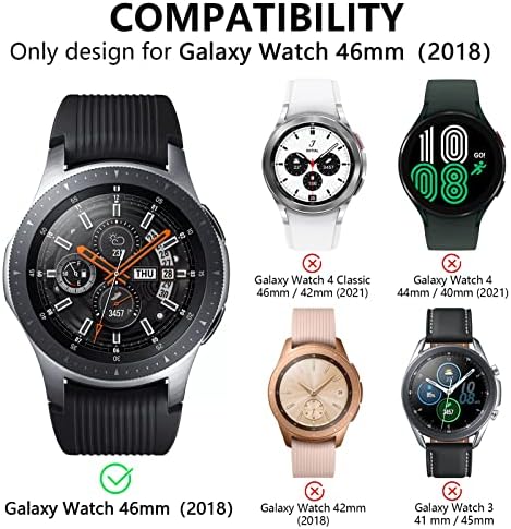 6 Пакети Случај Компатибилен Samsung Galaxy Часовник 46mm / Брзина S3 Граница, Нахаи TPU Ултра-Тенок Шок-Доказ Сите-Околу Покритие Заштитни