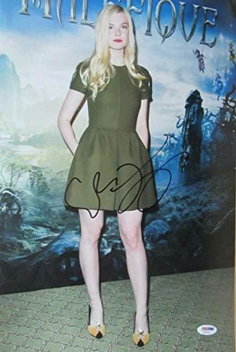 Elle Fanning PSA DNA COA Hand потпиша 11x14 Фото -автограм