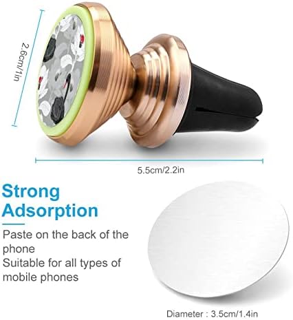 Лебедово вода Лили Супер силен држач за телефон со магнет за монтирање на воздухот, компатибилен со сите паметни телефони и таблети